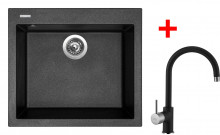 Sinks CUBE 560 Metalblack + Vitalia GR 